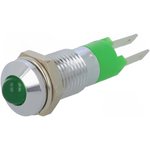 SMQD 08212, Индикат.лампа: LED, выпуклый, 12-14ВDC, Отв: d8,2мм, IP40, металл