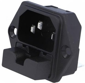 Фото 1/4 Combination element C14, 3 pole, screw mounting, plug-in connection, black, 6220.2300