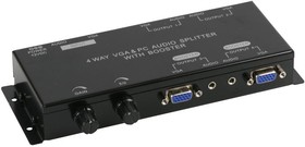 PSG03717, 4-Way VGA & PC Audio Splitter with Booster