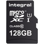INMSDX128G10-80SPTAB, 128GB Class 10 MicroSDXC Memory Card with SD Adaptor for ...