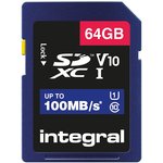 INSDX64G-100V10, Карта Flash памяти, SDXC Карта, UHS-1, Класс 10, 64 ГБ