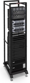 Фото 1/2 SYSMATRIX GR 6645.900 Открытая серверная стойка 45U 533x600x2062mm (ШхГхВ), двухрамная, цвет черный (RAL 9004)