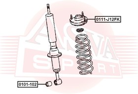 Фото 1/2 0111-J12FK, Опора переднего амортизатора ремкомплект