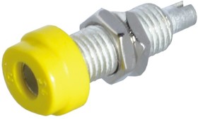 930175103, Yellow Female Banana Socket, 4 mm Connector, Solder Termination, 16A, 30 V ac, 60V dc