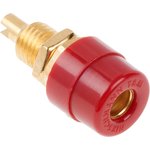 930176701, Red Female Banana Socket, 4 mm Connector, Solder Termination, 32A ...
