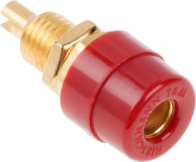 Фото 1/2 930176701, Red Female Banana Socket, 4 mm Connector, Solder Termination, 32A, 30 V ac, 60V dc, Gold