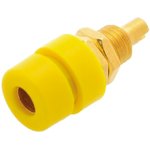 930176703, Yellow Female Banana Socket, 4 mm Connector, Solder Termination, 32A ...