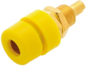 930176703, Yellow Female Banana Socket, 4 mm Connector, Solder Termination, 32A, 30 V ac, 60V dc