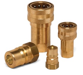 Фото 1/2 Brass Male Hydraulic Quick Connect Coupling, BSP 3/4 Male