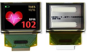 NHD-1.27-12896G, OLED Displays & Accessories 1.27 IN Full Color OLED Glass