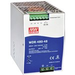 WDR-480-48, DIN Rail Power Supply, 48V, 10A, 480W, Adjustable