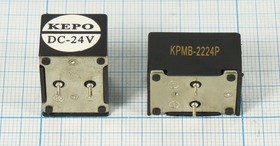 Зуммер магнитоэлектрический с генератором, размер 23x16x15, напряжение 24В, частота 0.4кГц, контакты 2P7.6, марка KPMB-2224P
