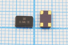 Кварцевый резонатор 13560 кГц, корпус SMD05032C4, нагрузочная емкость 12 пФ, точность настройки 10 ppm, стабильность частоты 30/-40~85C ppm/