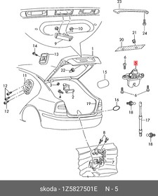 Замок крышки багажника VAG 1Z5 827 501E