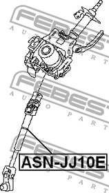 Фото 1/8 Вал карданный рулевой нижний NISSAN QASHQAI J10E 2006.12-2013.12 FEBEST ASN-JJ10E