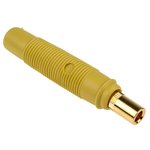 931804703, Yellow Female Banana Socket, 4 mm Connector, Solder Termination, 16A ...