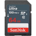 Карты памяти SanDisk Ultra SDXC Class 10 UHS-I 64GB 100Mb/s SDSDUNR-064G-GN3IN
