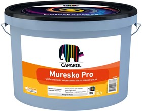 Фото 1/2 Краска CAPAMIX MURESKO PRO 1 фасадная на основе силиконовой смолы, толстослойная, матовая, база 1, 10 л 948105035