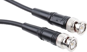 205 21/21 0500 A, Male BNC to Male BNC Coaxial Cable, 500mm, RG58C/U Coaxial, Terminated