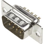 A-DS 09 LL/G, A-DS 9 Way Panel Mount D-sub Connector Plug