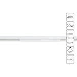 Arte Lamp A4673PL-1WH Светильник трековый магнитный 20W 3000K 48V 120 град