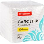 Салфетки бумажные 2 слойн., 24х24см, белые, 100. 309849