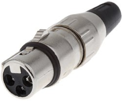 Фото 1/2 700-0300, Cable Mount XLR Connector, Female, 50 V ac, 3 Way, Silver Plating