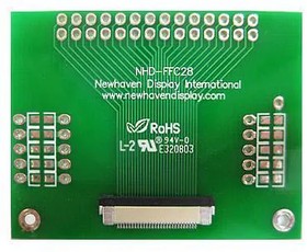 NHD-FFC28, Display Development Tools 28 pin FFC-thru hole adptr