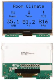 NHD-C12864A1Z- FSB-FBW-HTT, LCD Graphic Display Modules & Accessories COG FSTN(+) 128x64 Blue w/Heater