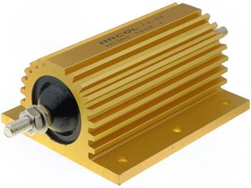 Фото 1/2 HS200 8R F, Резистор проволочный с радиатором, с винтовым креплением, 8 Ом, 200Вт, ±1%