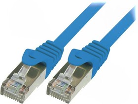 Фото 1/2 CP1066S, Patch cord; F/UTP; 5e; stranded; CCA; PVC; blue; 3m; 26AWG; shielded