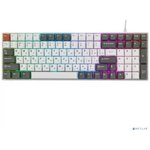 Полноразмерная (96%) механическая клавиатура Royal Kludge RK100 - 3 типа подключения, 100 клавиш, Grey,Red,White, переключатели RK Red