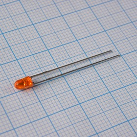 L-7104NT, Светодиод 3мм/оранжевый/602нм/ 20-50мкд/прозрачный оранжевый/34°