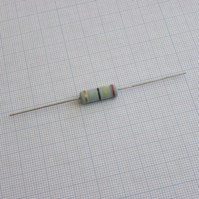 KNP400JB-73-2K7, (KNP 4W 2.7K +5%), Проволочный круглый резистор постоянный 4Вт 2к7 Ом +5% +300ppm/°C