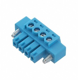 TBP02P1W-381-04BE, Pluggable Terminal Blocks Terminal block, pluggable, 3.81, plug, 4 pole, slotted screw, blue