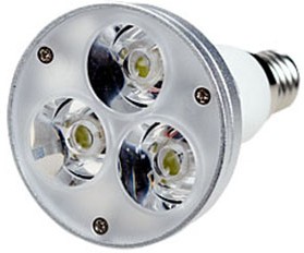 Фото 1/2 ECOSPOT E14 A5 3x1W-S2 WhiteE14,(мощ.25W), светодиодная лампа 3Вт E14,(замена 25Вт)