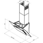 Вытяжка каминная Lex MIRA G 600 BLACK черный управление: кнопочное (1 мотор)