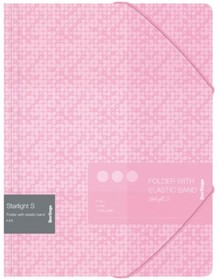 Папка Starlight S на резинке А4, 600 мкм, розовая, с рисунком FB4_A4901