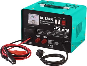 BC1240J Пуско-зарядное устройство Sturm! 220В,12/24В, 4200Вт,10/20А, пусковой ток 120А, до 300Ач