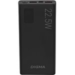 Мобильный аккумулятор Digma DGPF10A 10000mAh QC3.0/PD3.0 22.5W 5A 2xUSB-A/USB-C ...