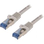 CQ4072S, Patch cord; S/FTP; 6a; stranded; Cu; LSZH; grey; 5m; 26AWG