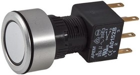 A1PCA1Y220J203, PUSHBUTTON,A1,MOM,BLANK SCREEN,12V,GREEN