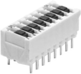 5161390-4, Switch DIP OFF ON SPST 4 Slide PC Pins 2.54mm Thru-Hole Box/Carton