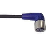 XS2F-LM12PVC3A2M, Соединительный кабель, M12, PIN 3, угловой, 2м, вилка, 0,8А, IP67
