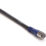 XS3F-LM8PVC4S5M, Straight Female 4 way M8 to Unterminated Sensor Actuator Cable, 5m