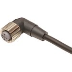 XS2F-M12PVC4A2M, Sensor Cables / Actuator Cables PVC 2M Cable 4Core M12 Angled Socket
