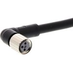 XS3F-M8PVC3A2M, Sensor Cables / Actuator Cables M8 Angled Socket PVC 2M Cable 4Pole