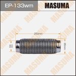 EP-133wm, Гофра глушителя MASUMA, 3-х слойная, wiremesh, interlock, 64х250