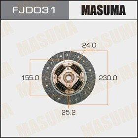 FJD031, Диск сцепления 230 x 155 x 24 x25.2 MASUMA
