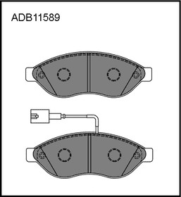 Колодки передние CITROEN/FIAT/PEUGEOT all Bus 2006-  ALLIED NIPPON ADB 11589